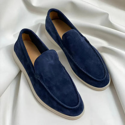 Eleganter Wildleder Loafer Herren in Blau — Eisen Berlin