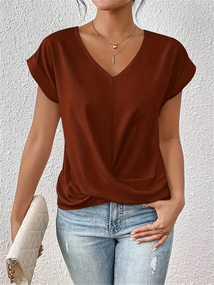 Lucia — T-Shirt mit elegantem V-Ausschnitt