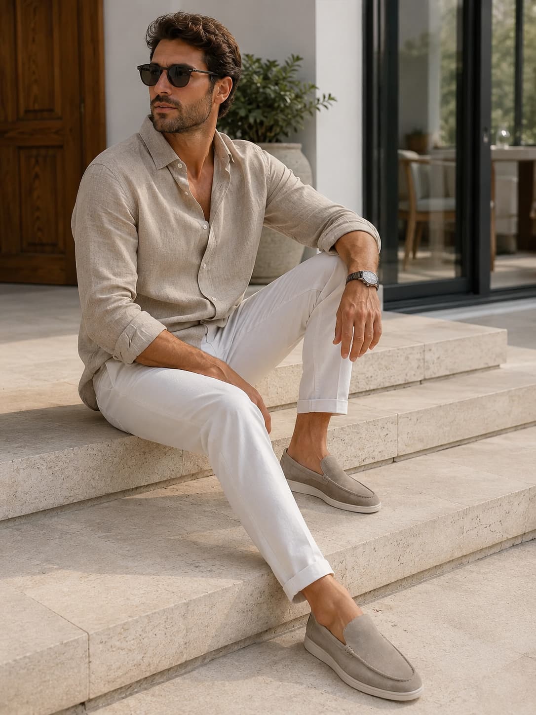 Lorenzo — Wildleder-Loafer im Vintage-Stil