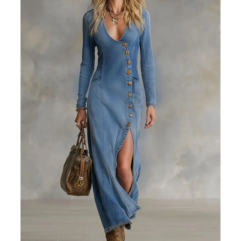 Soraya Maxikleid V-Ausschnitt