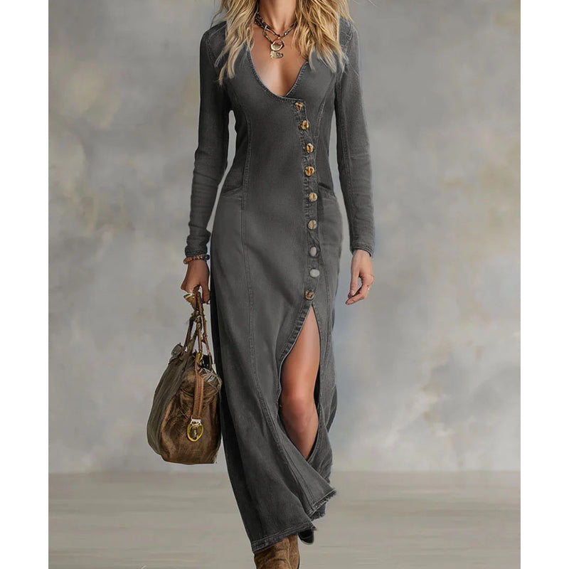 Soraya Maxikleid V-Ausschnitt